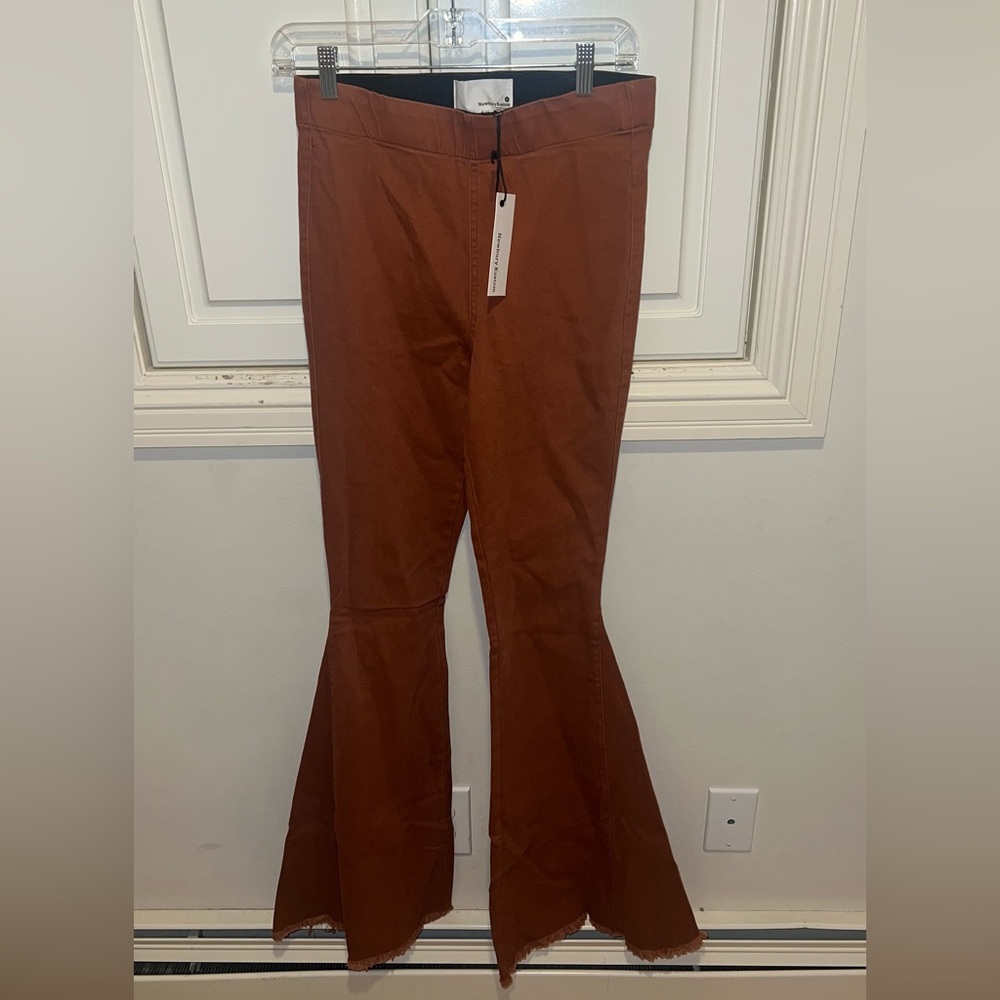 Burnt Orange Bootcut high waisted Jeans size Tall Small New